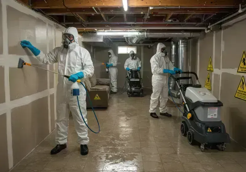 Basement Moisture Removal and Structural Drying process in Ralls County, MO